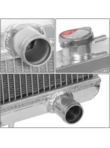 DNA Motoring RA-SRS13-2 2-Row Full Aluminum Radiator Compatible with 89-94 Nissan 240SX S13 MT